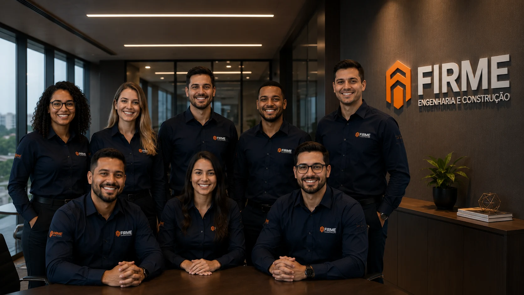 Equipe de profissionais da Firme Engenharia
